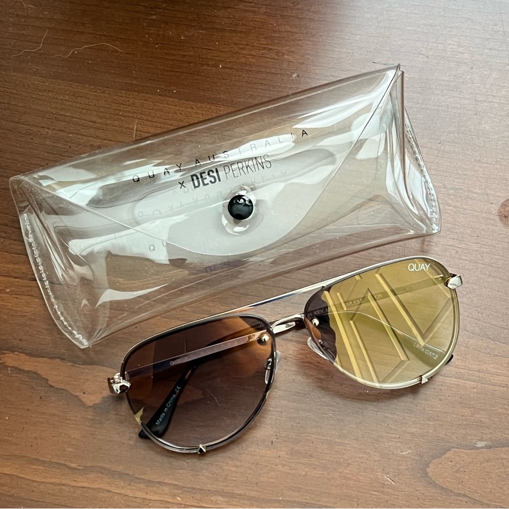 Desi x Quay Australia Yellow Lens High Key Sunglasses